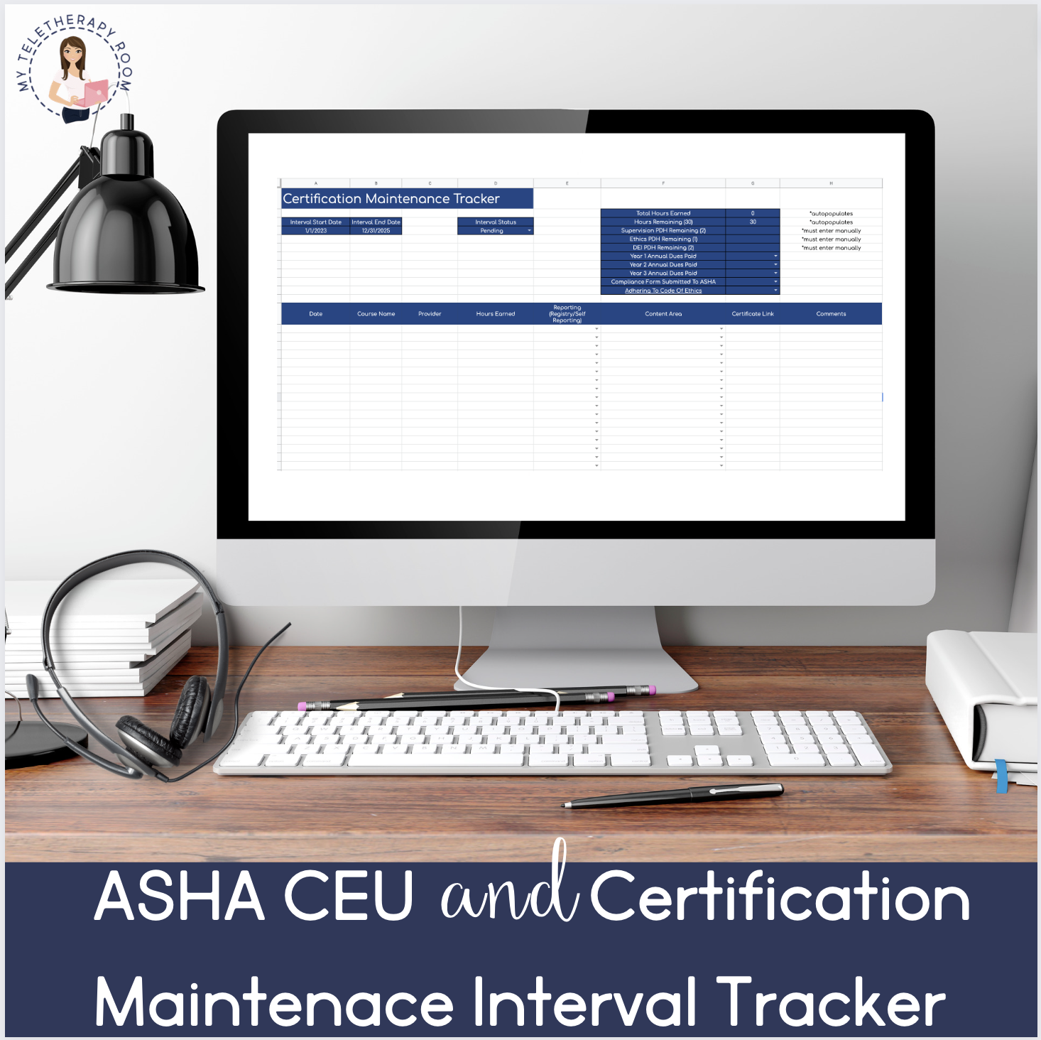 Maintaining your ASHA Credentials My Teletherapy Room